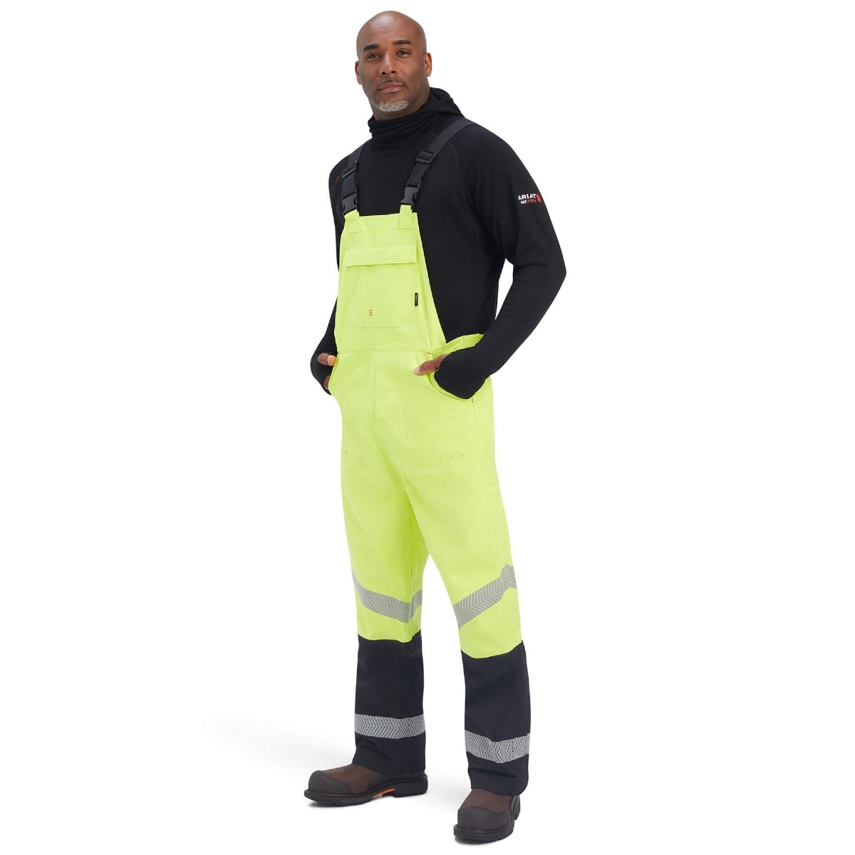 Ariat FR Hi-Vis Waterproof Bib in Hi-Vis Yellow